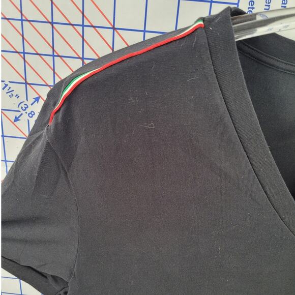 Vintage D&G Logo Knit Black V Neck Short Sleeve Top Streetwear Luxe Statement - Picture 6 of 13